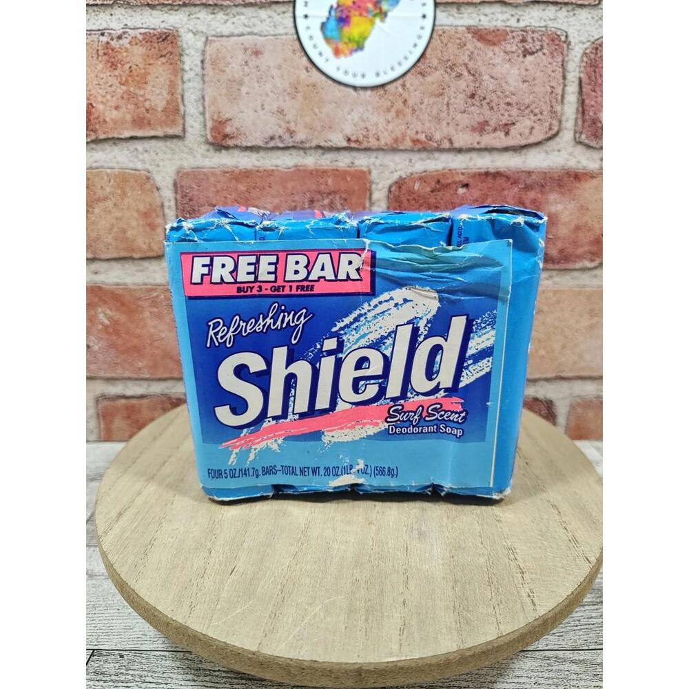 1997 Shield 4-5oz Bar Pack Bar Soap Surf Scent Vintage New In Original Packaging
